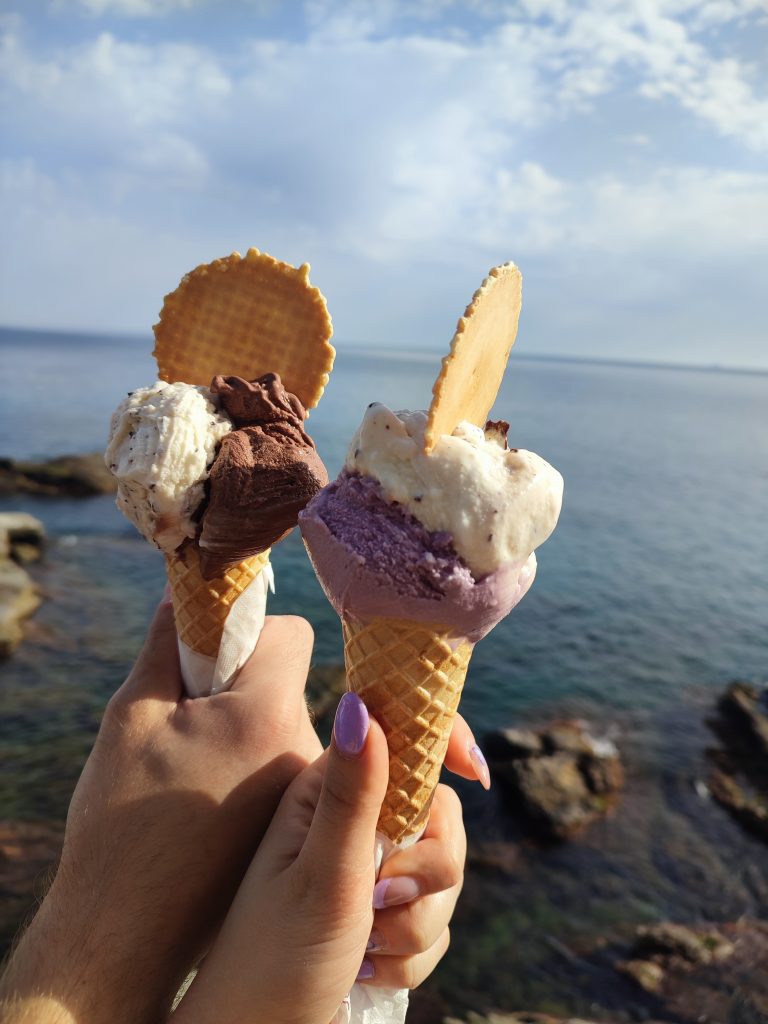 Gelato in riva al mare